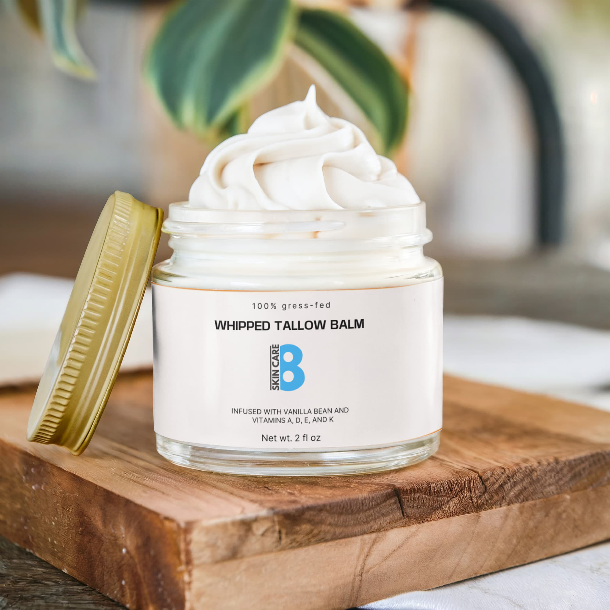 Whipped Grass-Fed Tallow Balm with Vanilla Bean