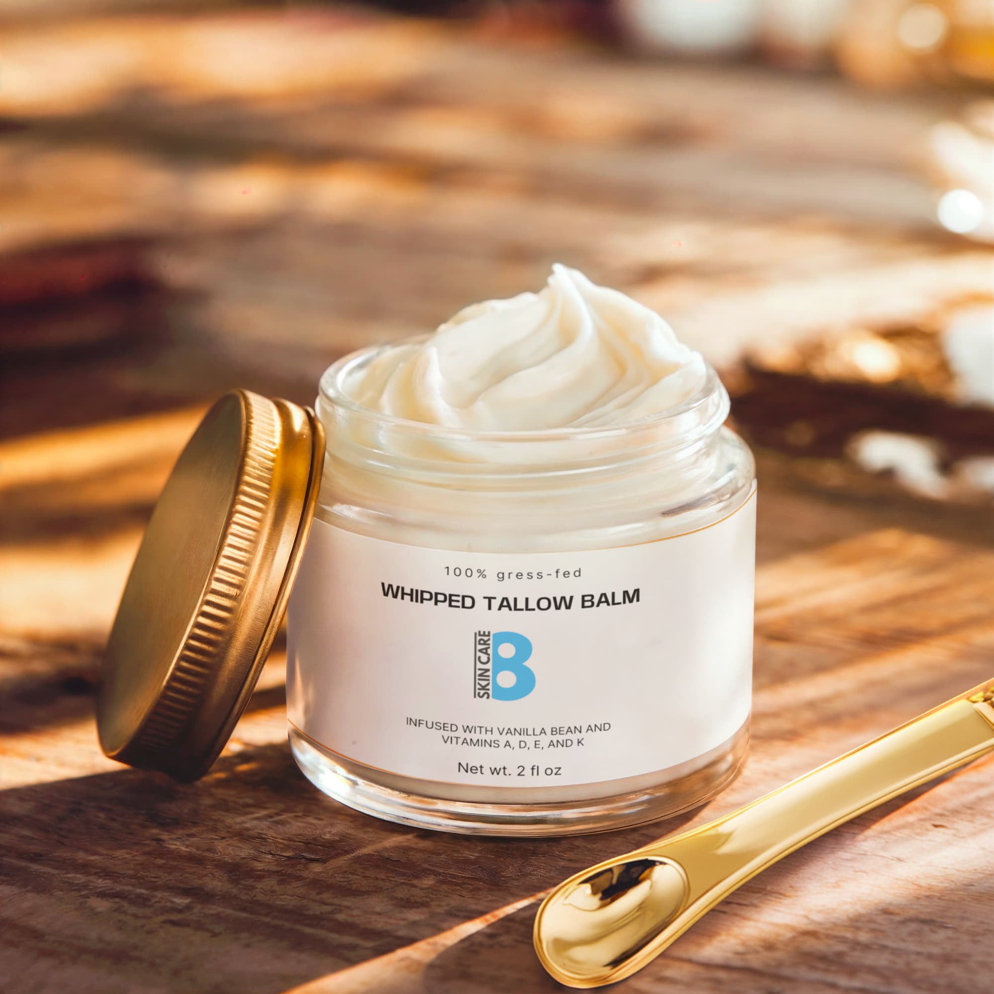Whipped Grass-Fed Tallow Balm with Vanilla Bean