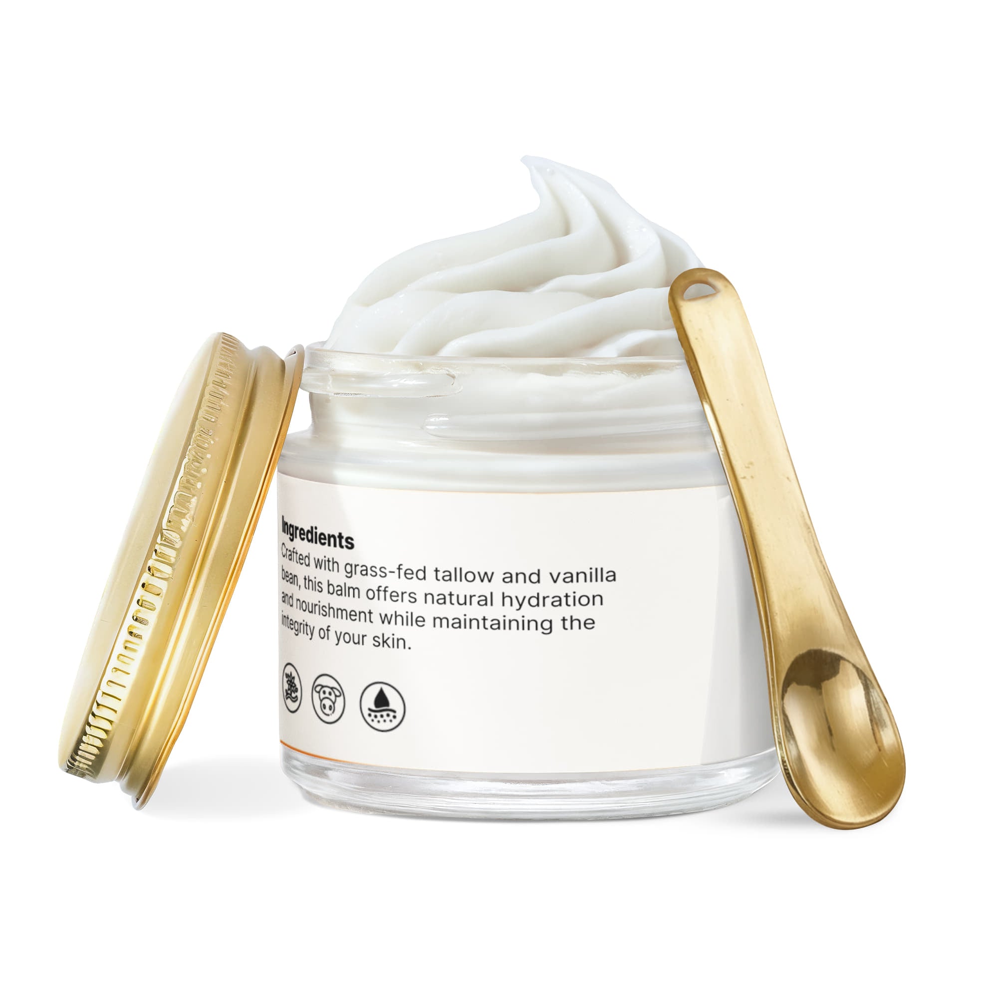 Whipped Grass-Fed Tallow Balm with Vanilla Bean