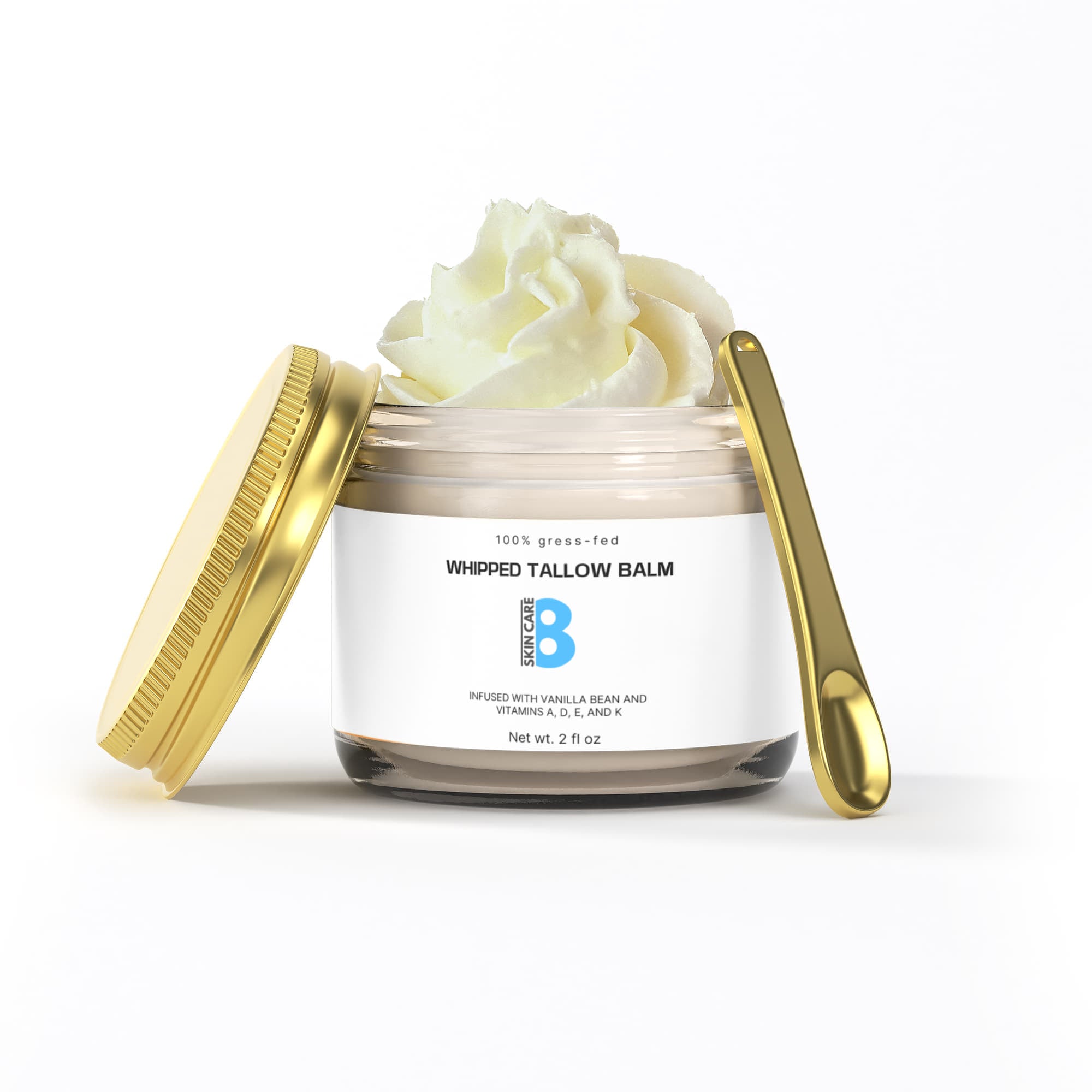 Whipped Grass-Fed Tallow Balm with Vanilla Bean